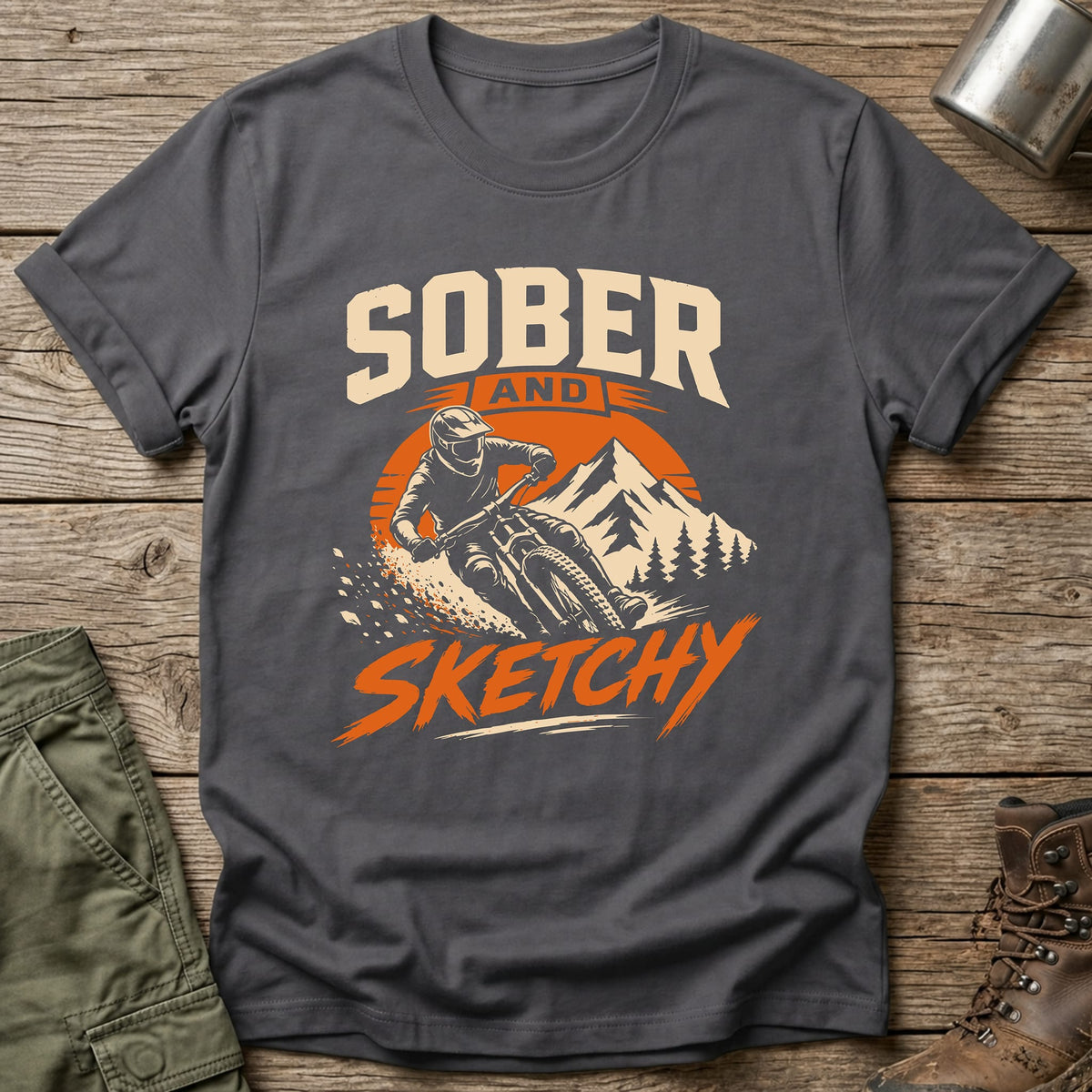 Sober and Sketchy T-Shirt - One Day Wry