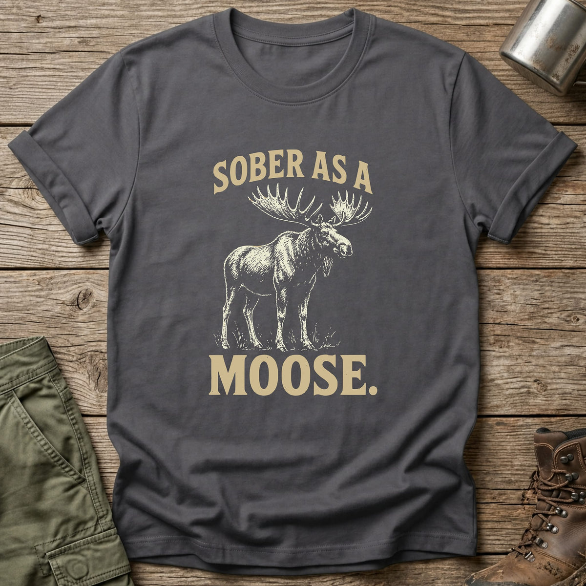 Sober Moose T-Shirt - One Day Wry