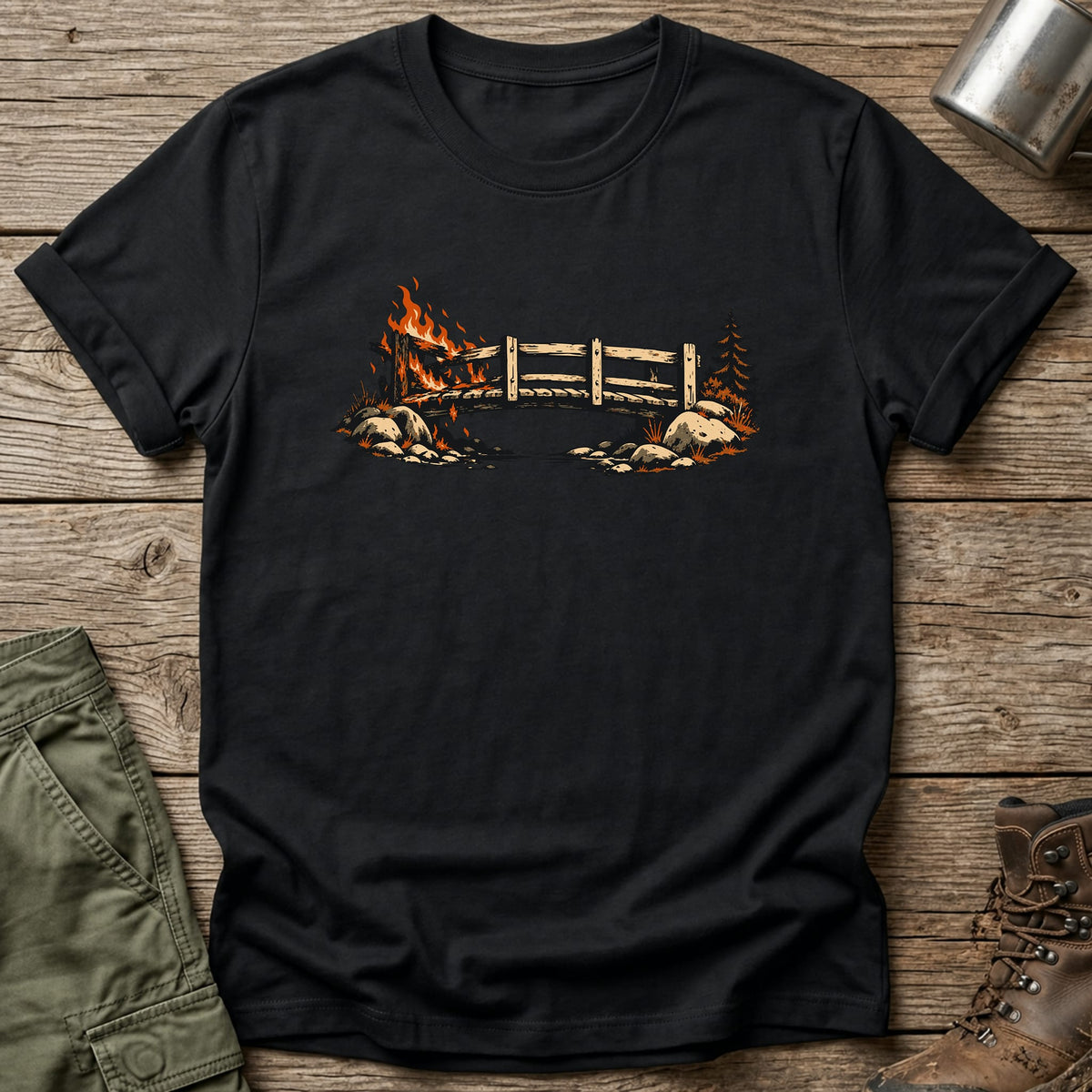 Burning Bridges T-Shirt - One Day Wry