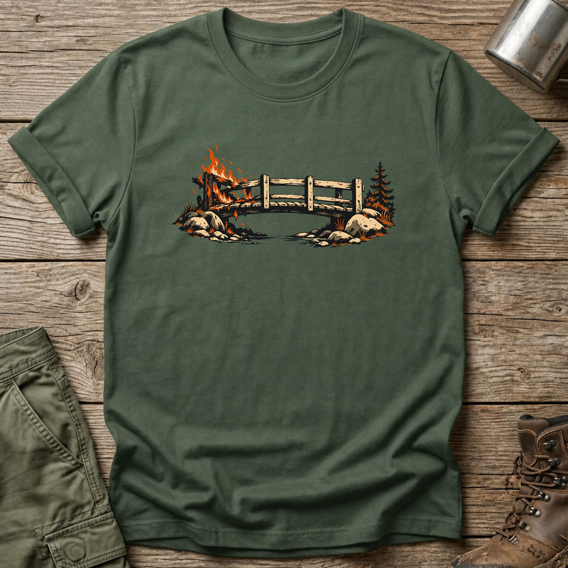Burning Bridges T-Shirt - One Day Wry