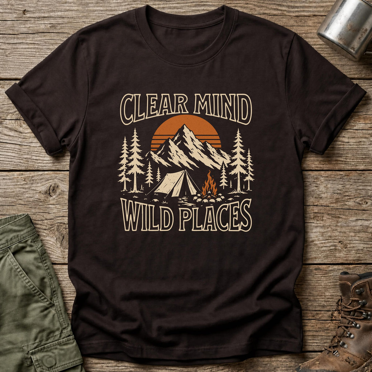 Clear Mind Wild Places T-Shirt - One Day Wry