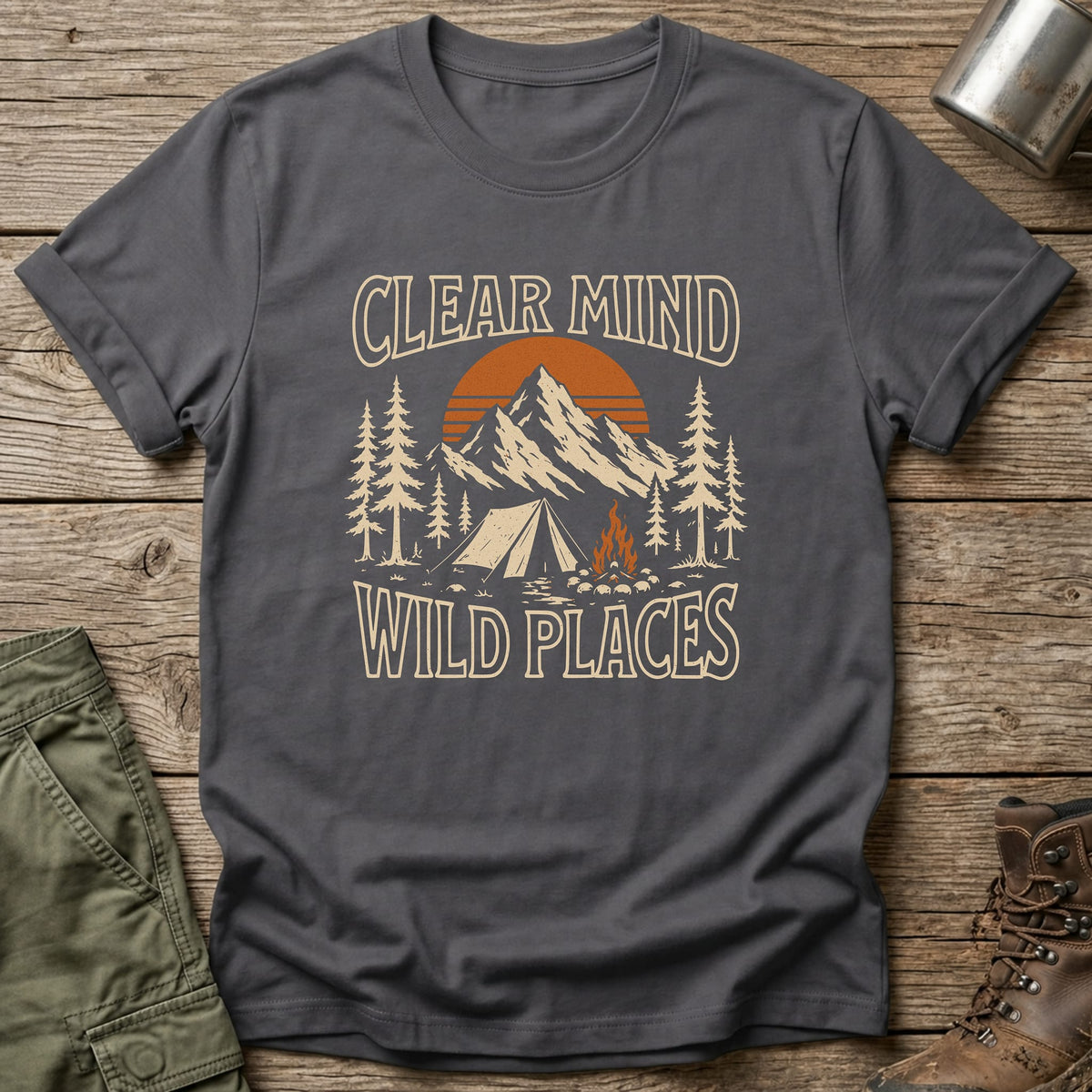 Clear Mind Wild Places T-Shirt - One Day Wry