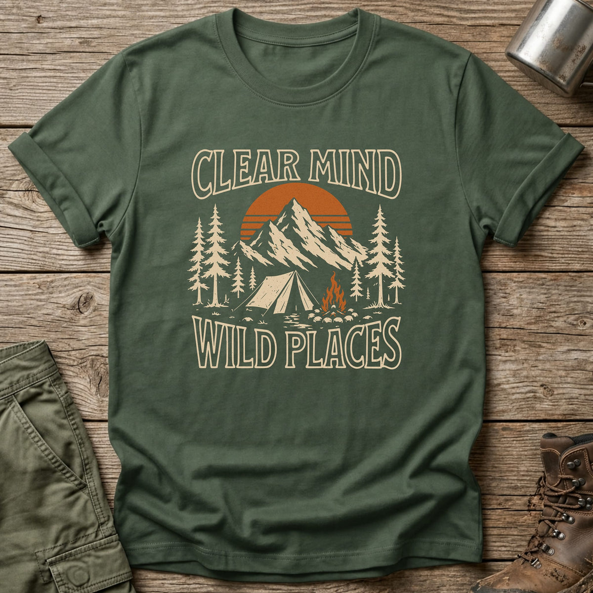 Clear Mind Wild Places T-Shirt - One Day Wry