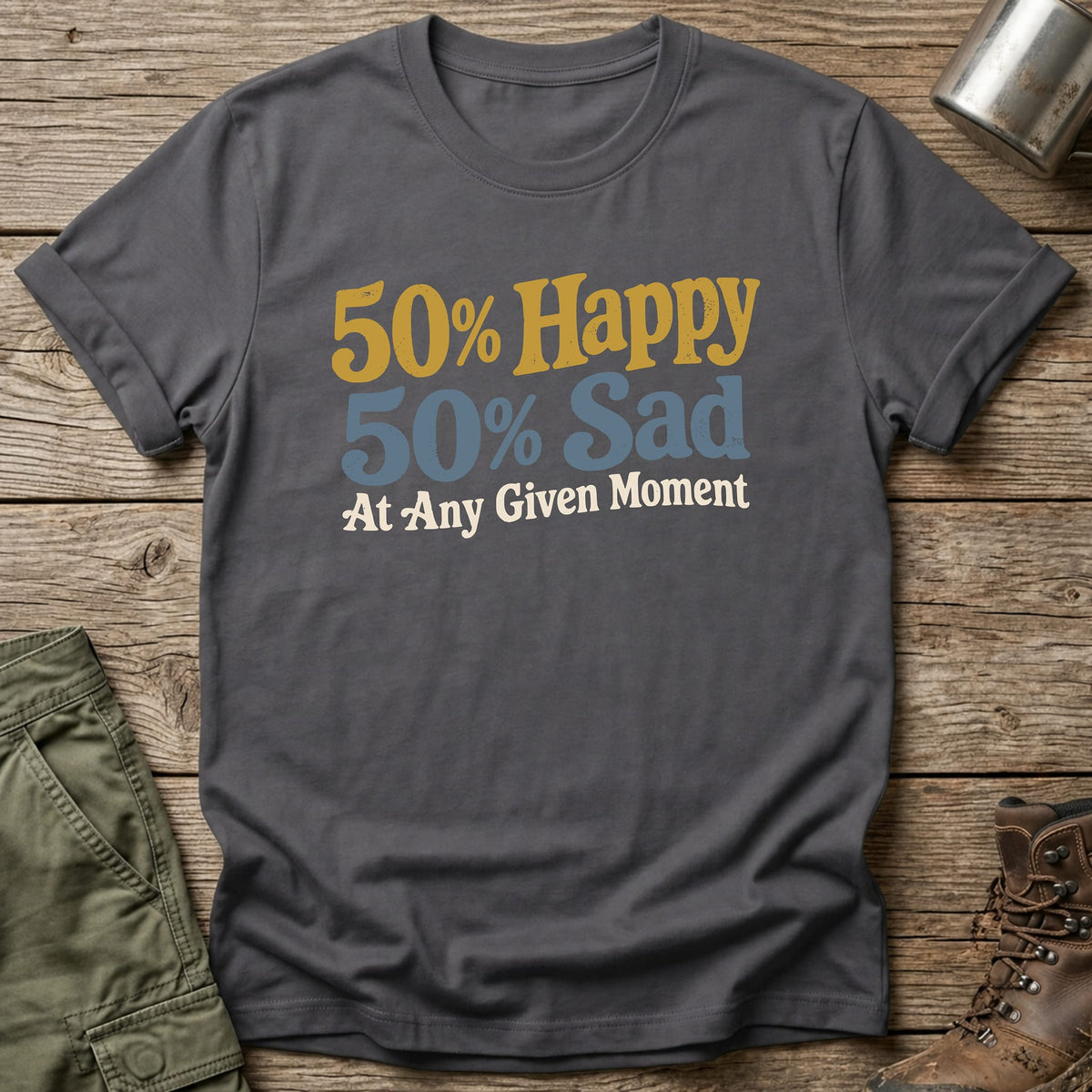 50/50 T-Shirt - One Day Wry