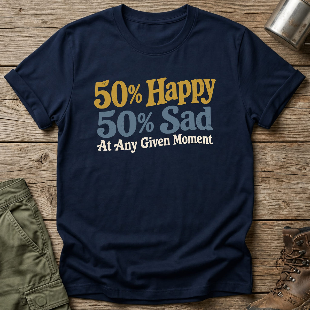 50/50 T-Shirt - One Day Wry