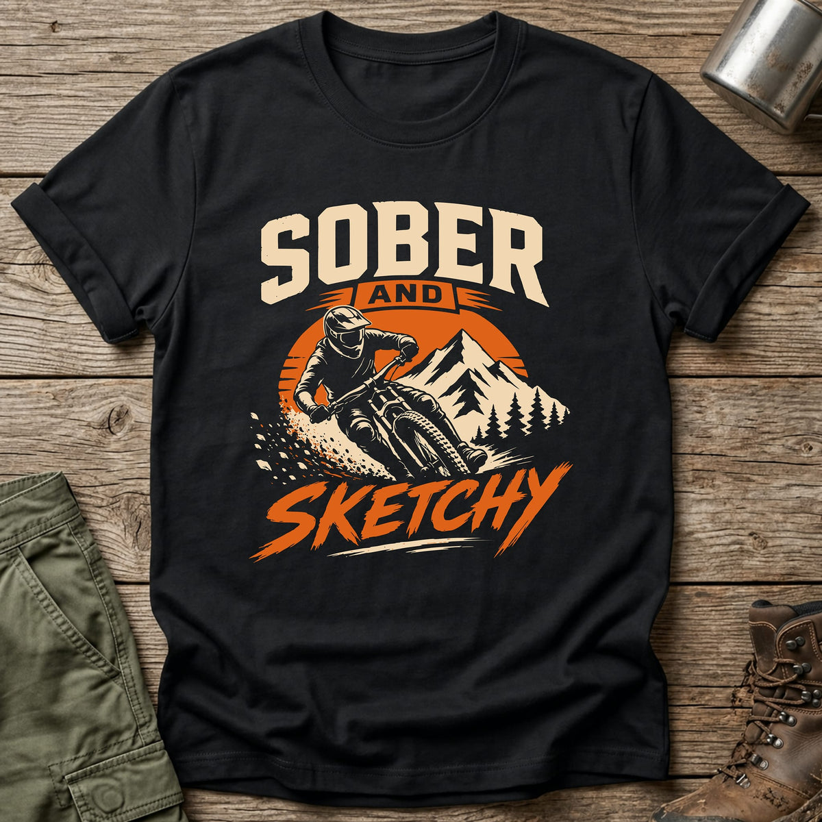 Sober and Sketchy T-Shirt - One Day Wry