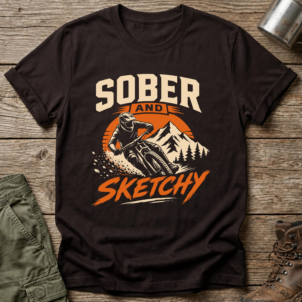 Sober and Sketchy T-Shirt - One Day Wry
