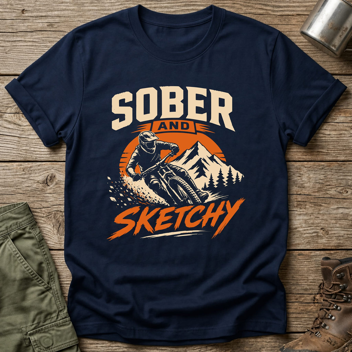 Sober and Sketchy T-Shirt - One Day Wry