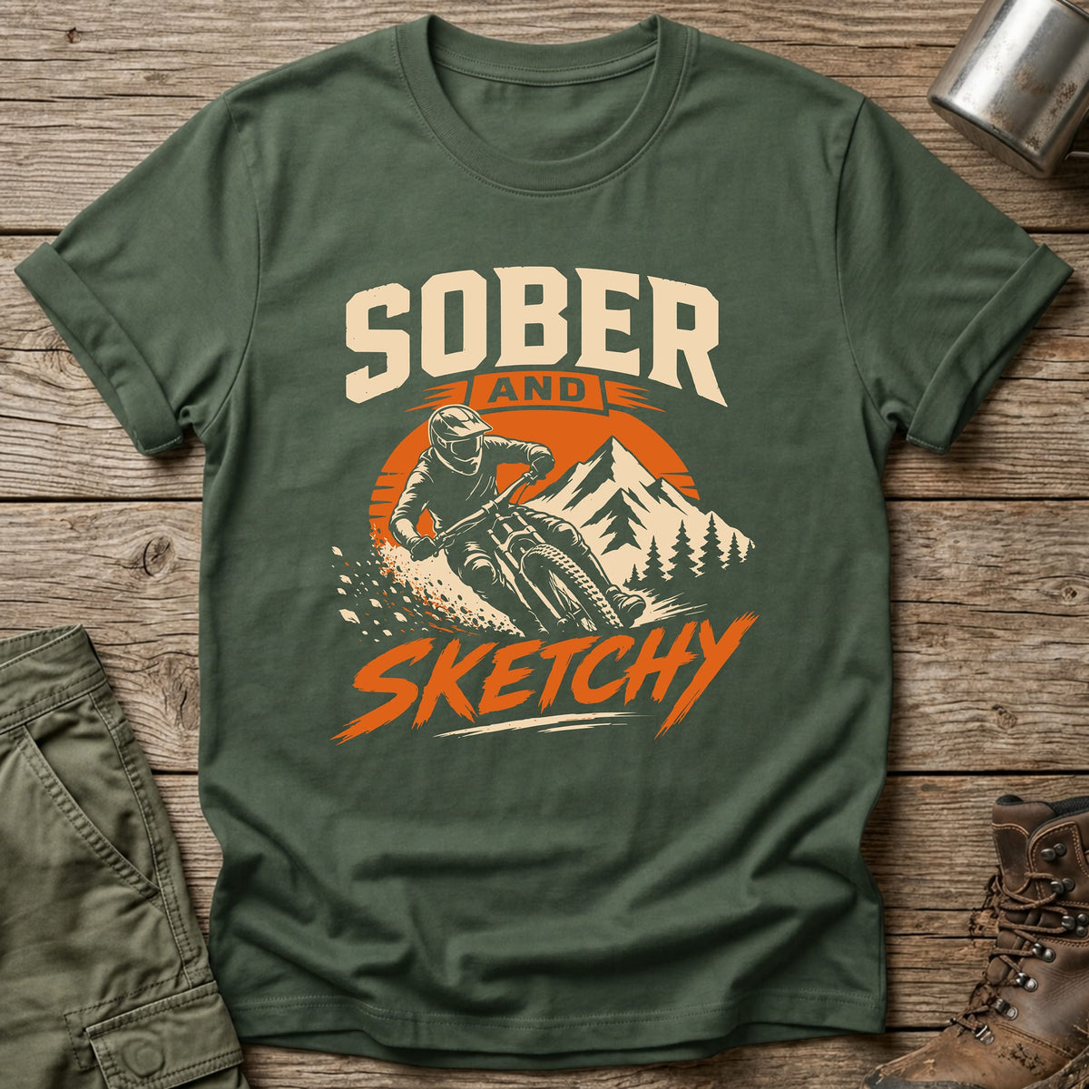 Sober and Sketchy T-Shirt - One Day Wry
