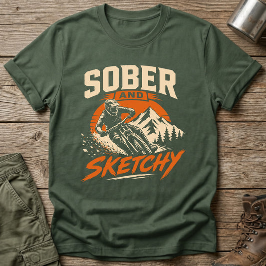 Sober and Sketchy T-Shirt - One Day Wry