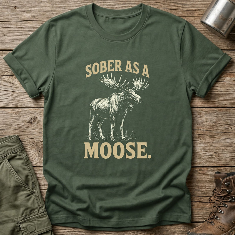 Sober Moose T-Shirt - One Day Wry
