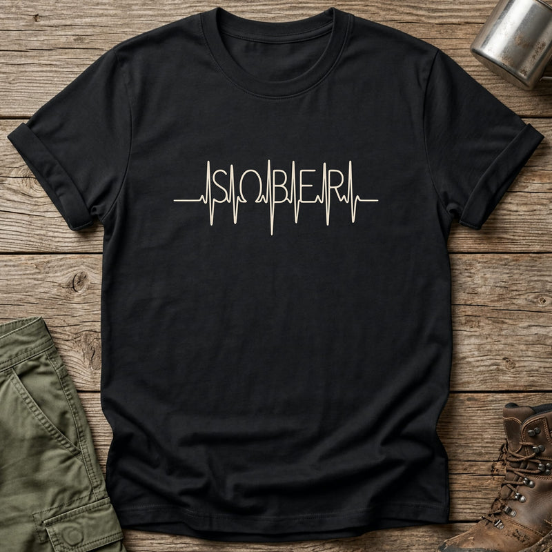 Sober Heartbeat T-Shirt - One Day Wry