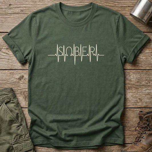 Sober Heartbeat T-Shirt - One Day Wry
