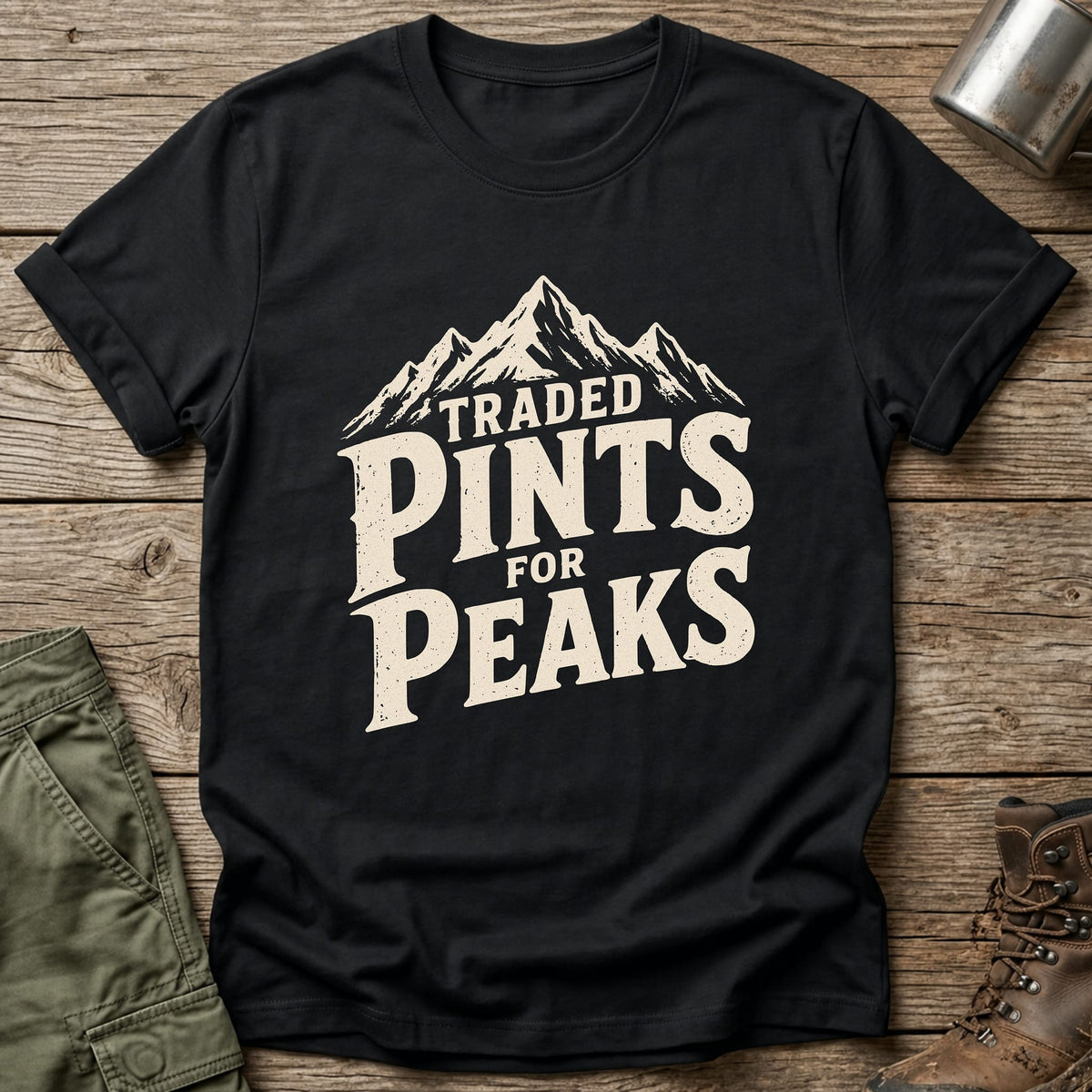Traded Pints For Peaks T-Shirt - One Day Wry