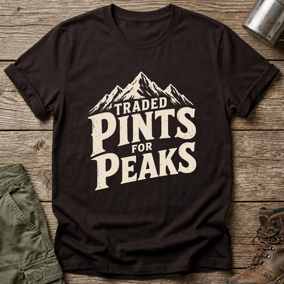 Traded Pints For Peaks T-Shirt - One Day Wry